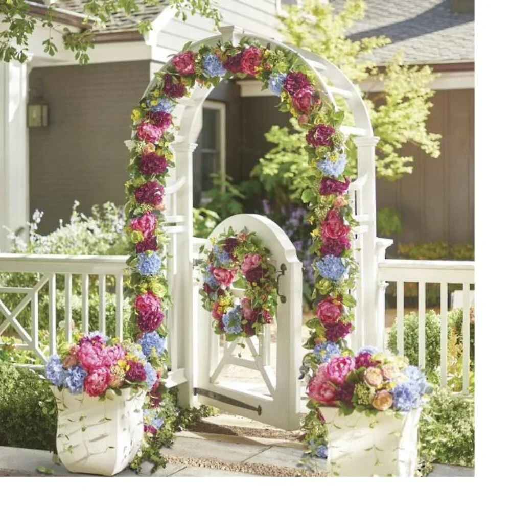 NWT Grandinroad Summer Party Garland with Hydrangea